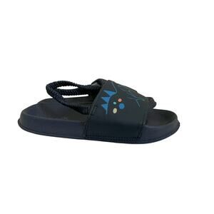 Tombik-Toddler-Beach Slides-Pool Sandals-Blue Dino-Little Boys-Size 10